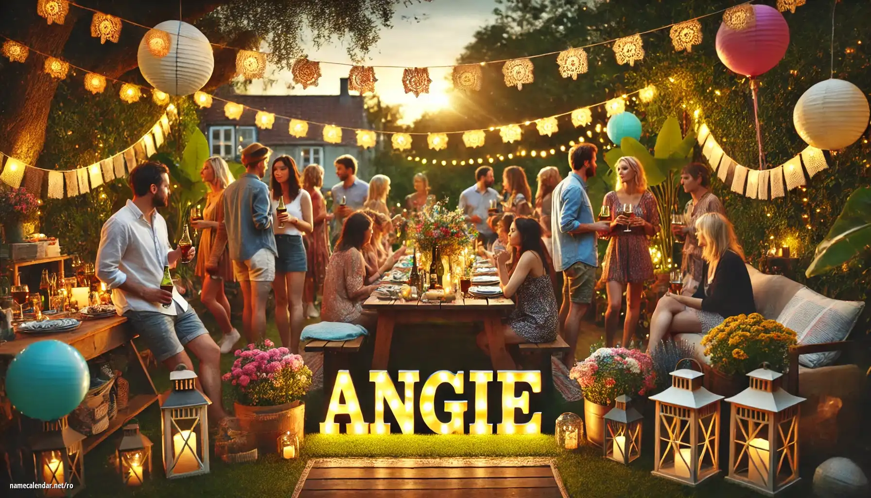 Sărbătorirea zilei onomastice și a numelui - Angie