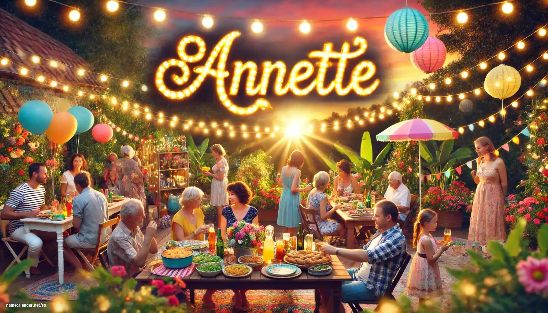 Sărbătorirea zilei onomastice și a numelui - Annette