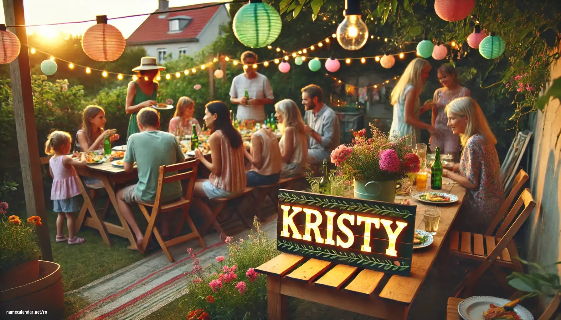 Sărbătorirea zilei onomastice și a numelui - Kristy