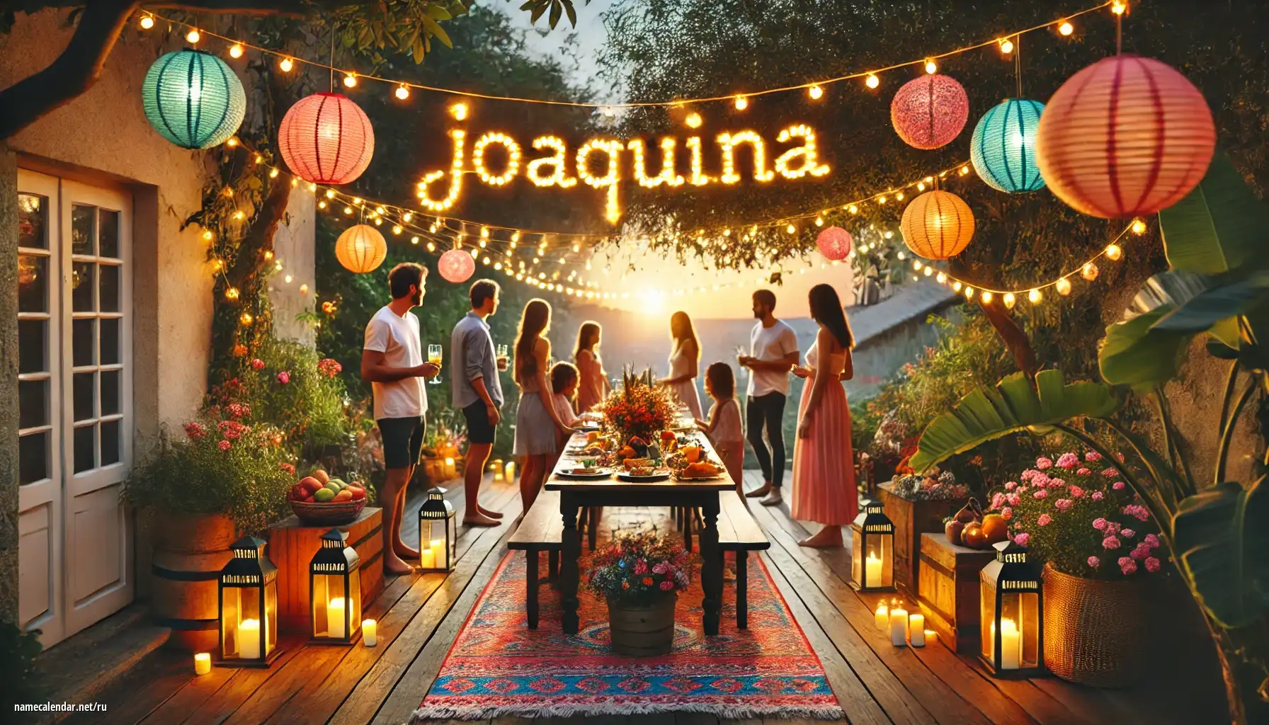 Празднование именин и именин - Joaquina