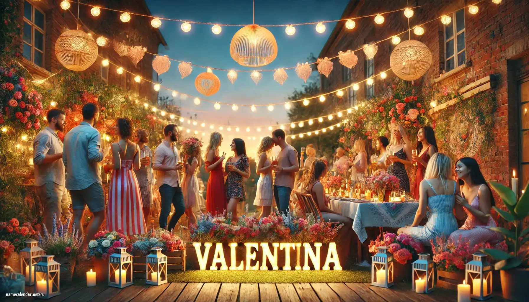 Празднование именин и именин - Valentína