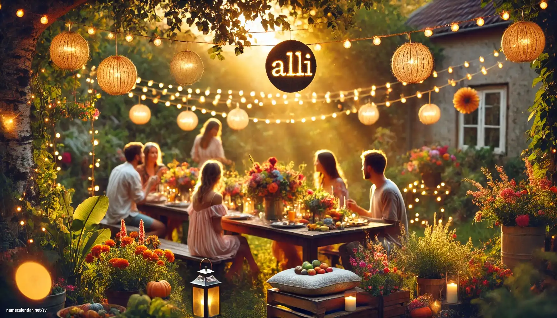 Firande av namnsdag och namn - Alli