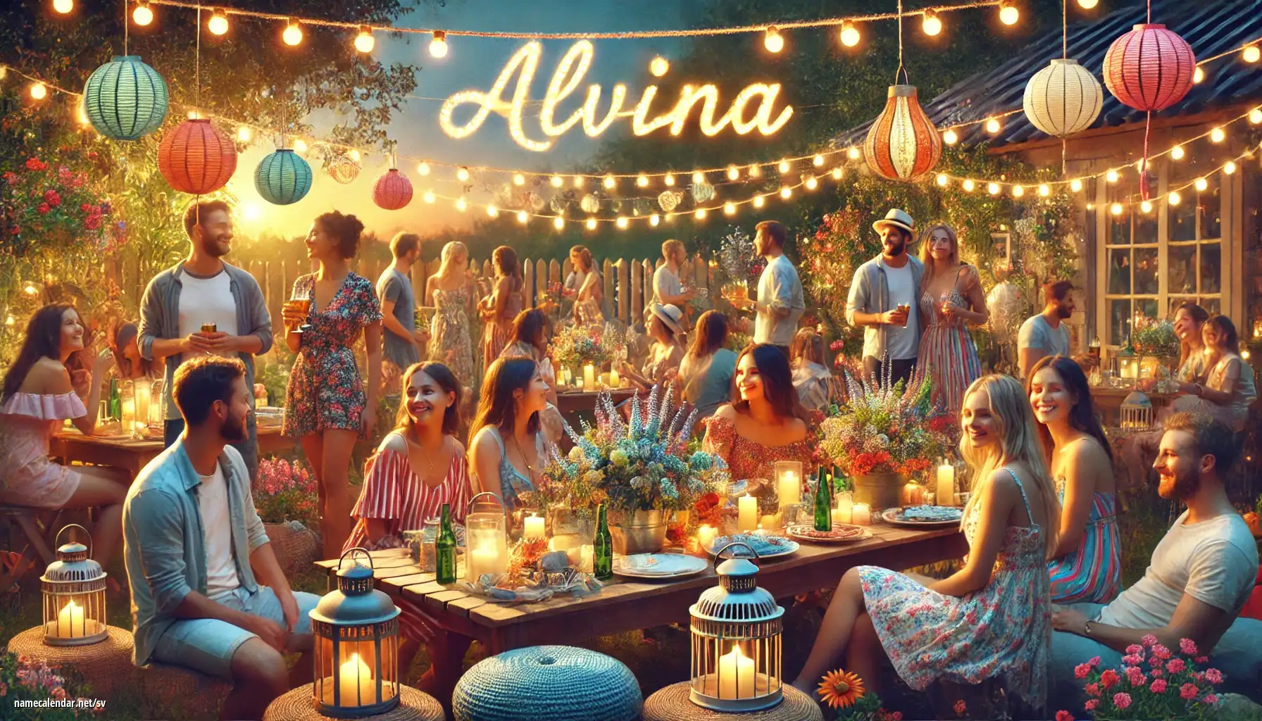 Firande av namnsdag och namn - Alvina