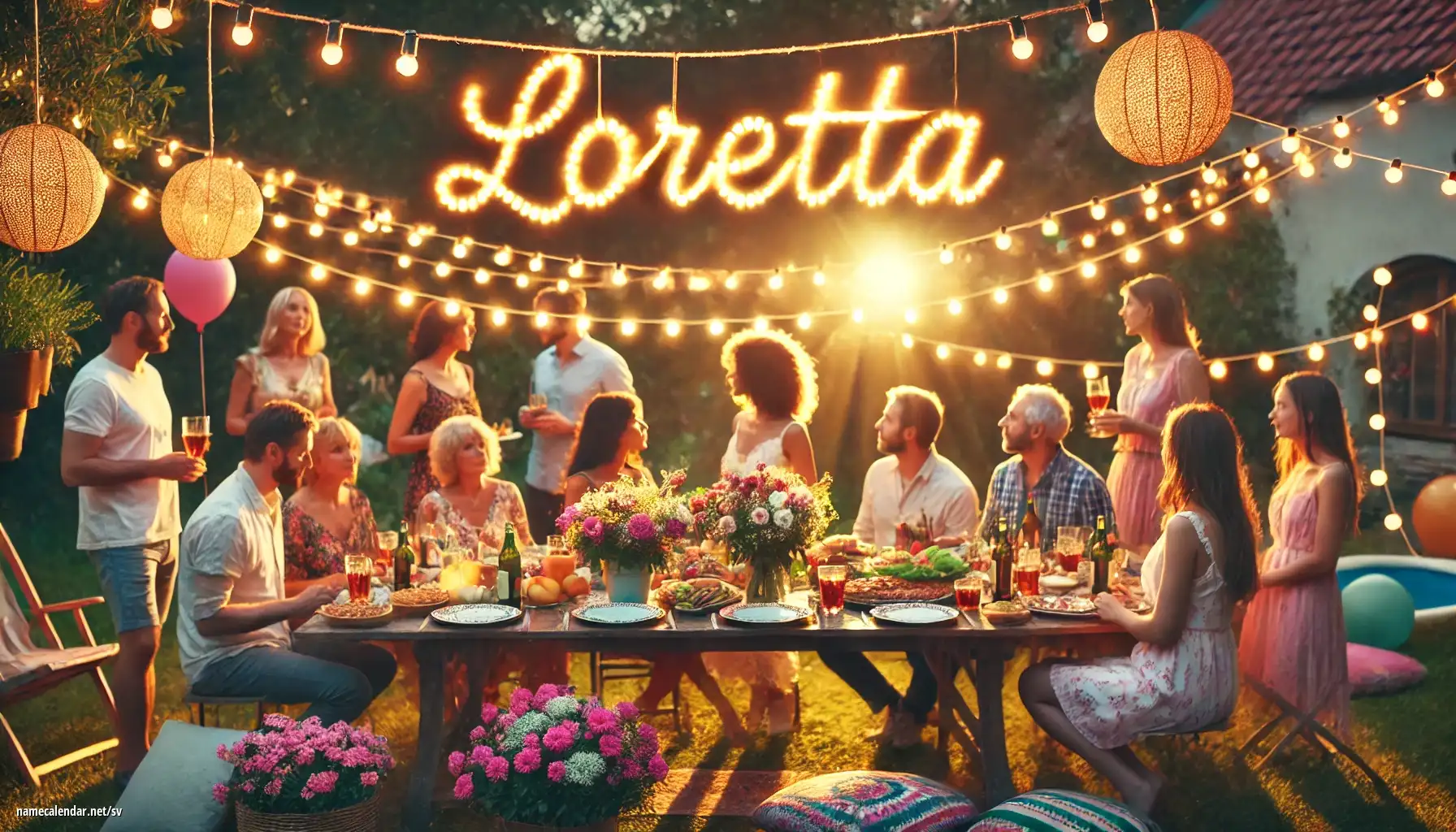 Firande av namnsdag och namn - Loretta