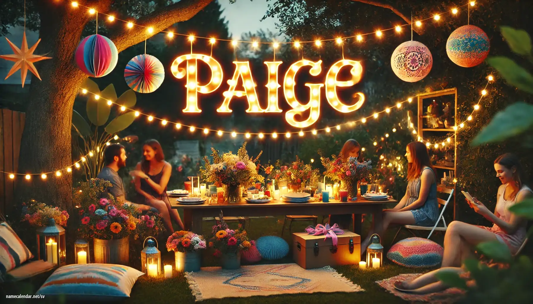 Firande av namnsdag och namn - Paige