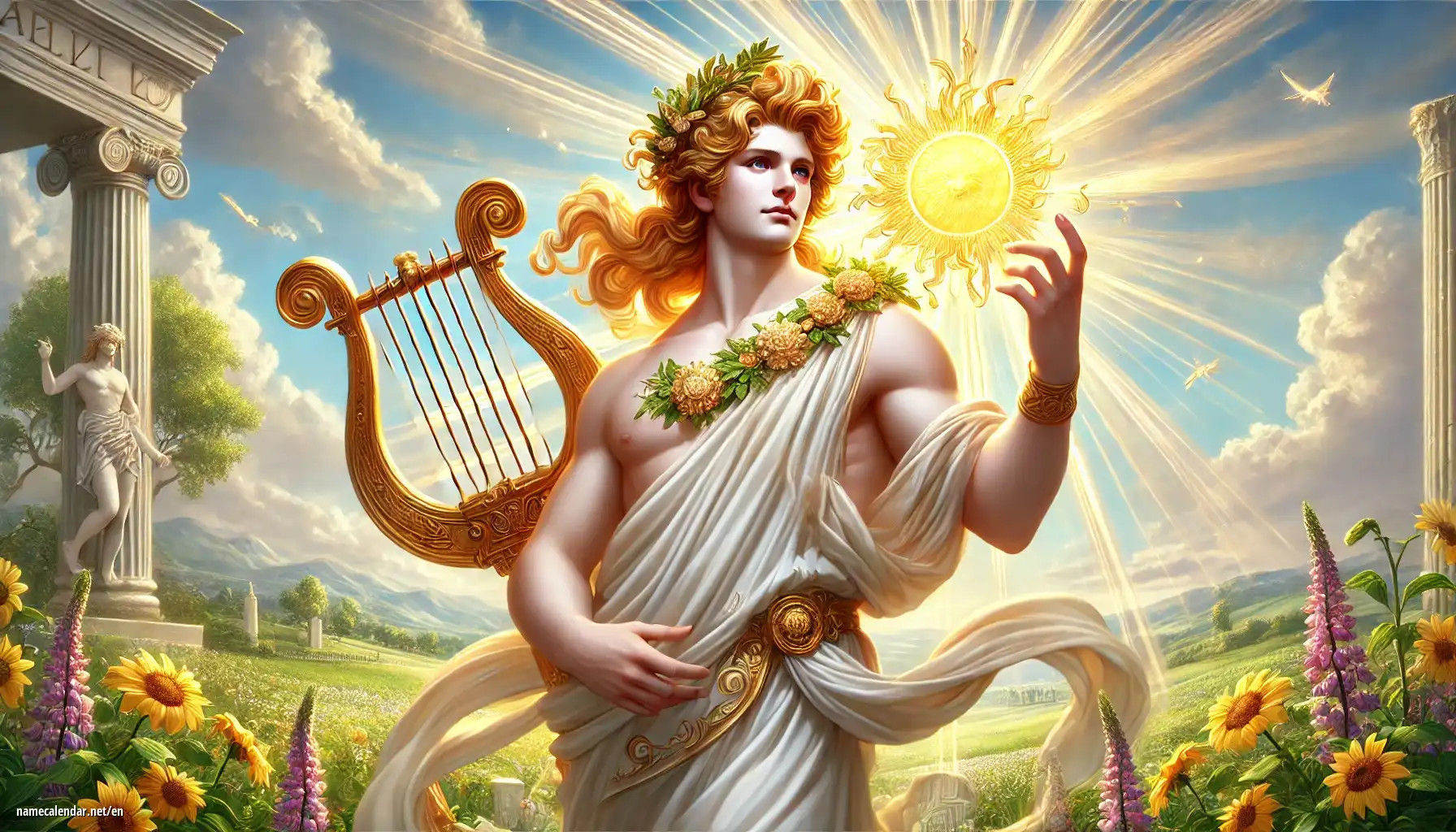 Apollo – God of the sun, music, poetry, prophecy, and healing
