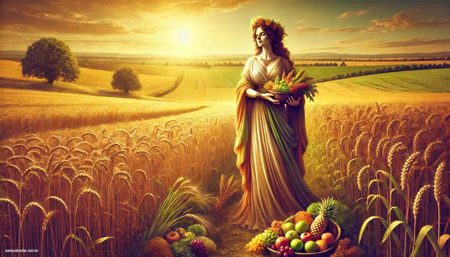 Demeter – Goddess of agriculture, harvest, and fertility
