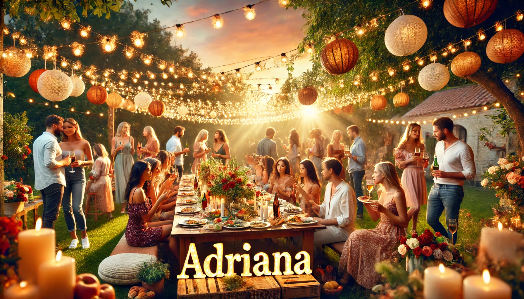 Celebration of name day and name - Adriana