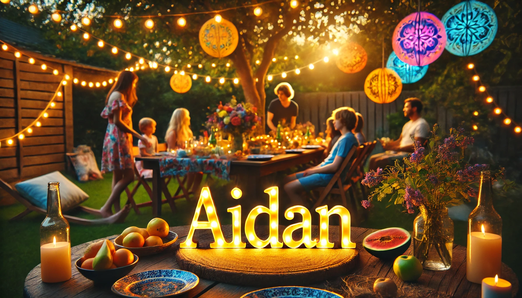 Celebration of name day and name - Aidan