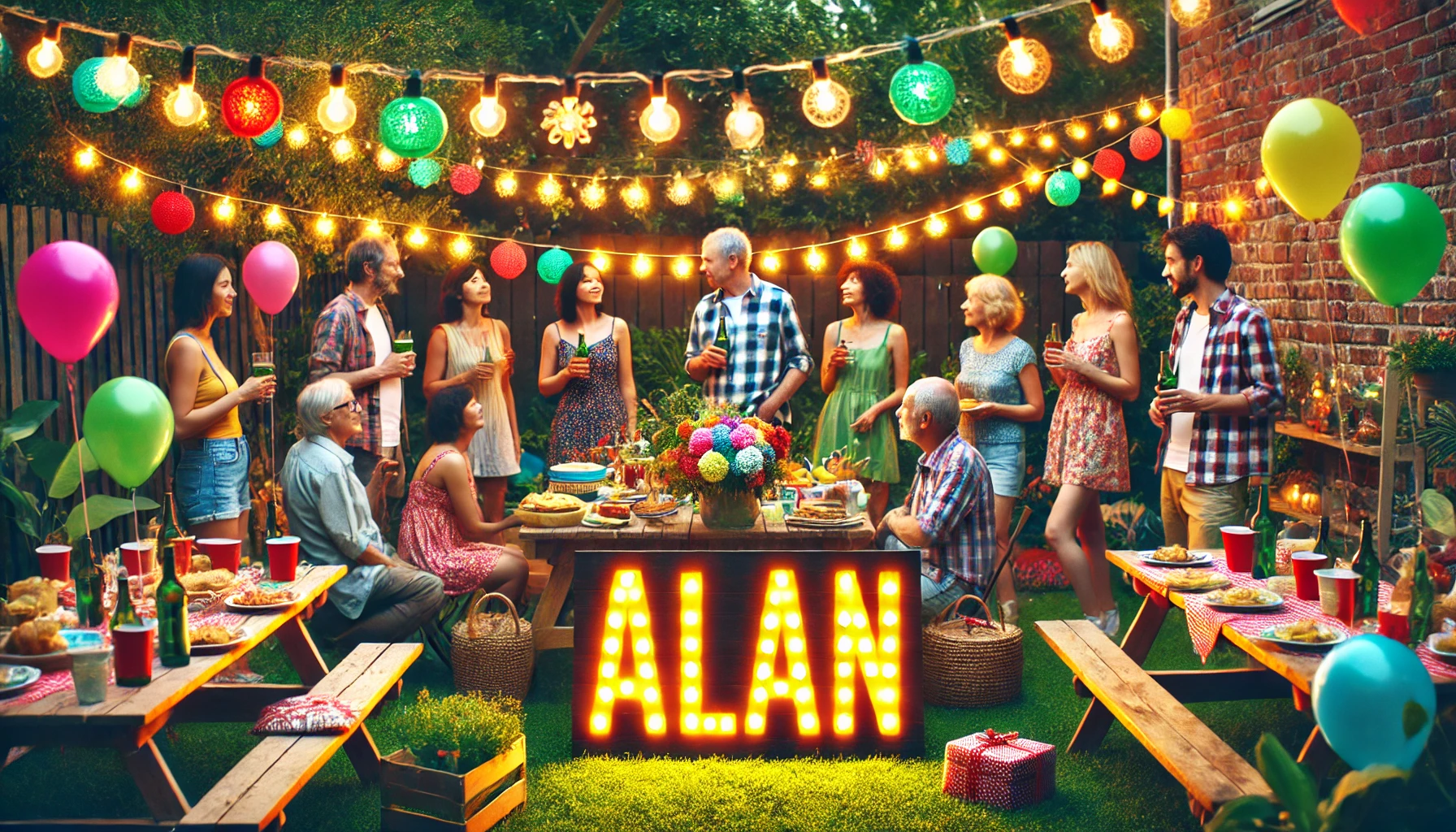 Feier des Namenstages und des Namens - Alan