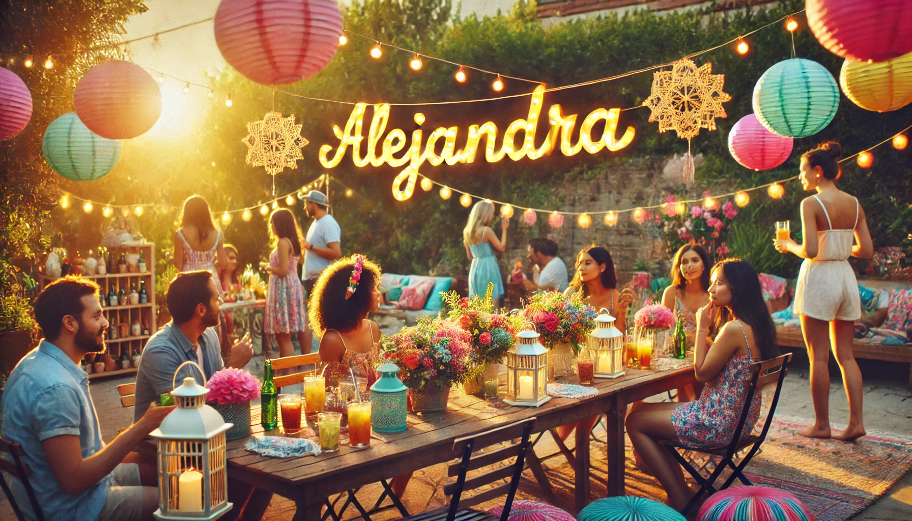 Celebration of name day and name - Alejandra