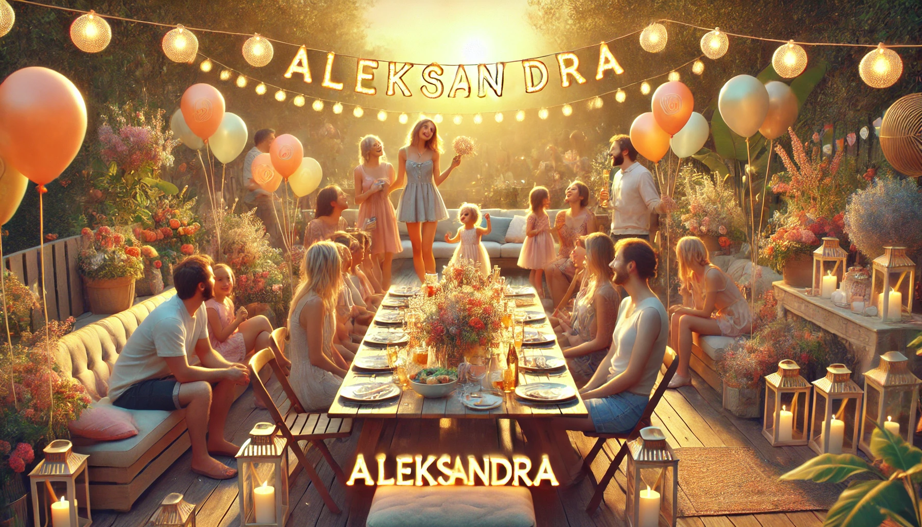 Celebration of name day and name - Aleksandra