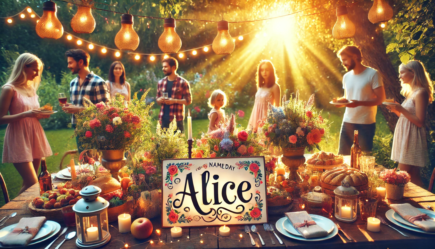 Celebration of name day and name - Alice