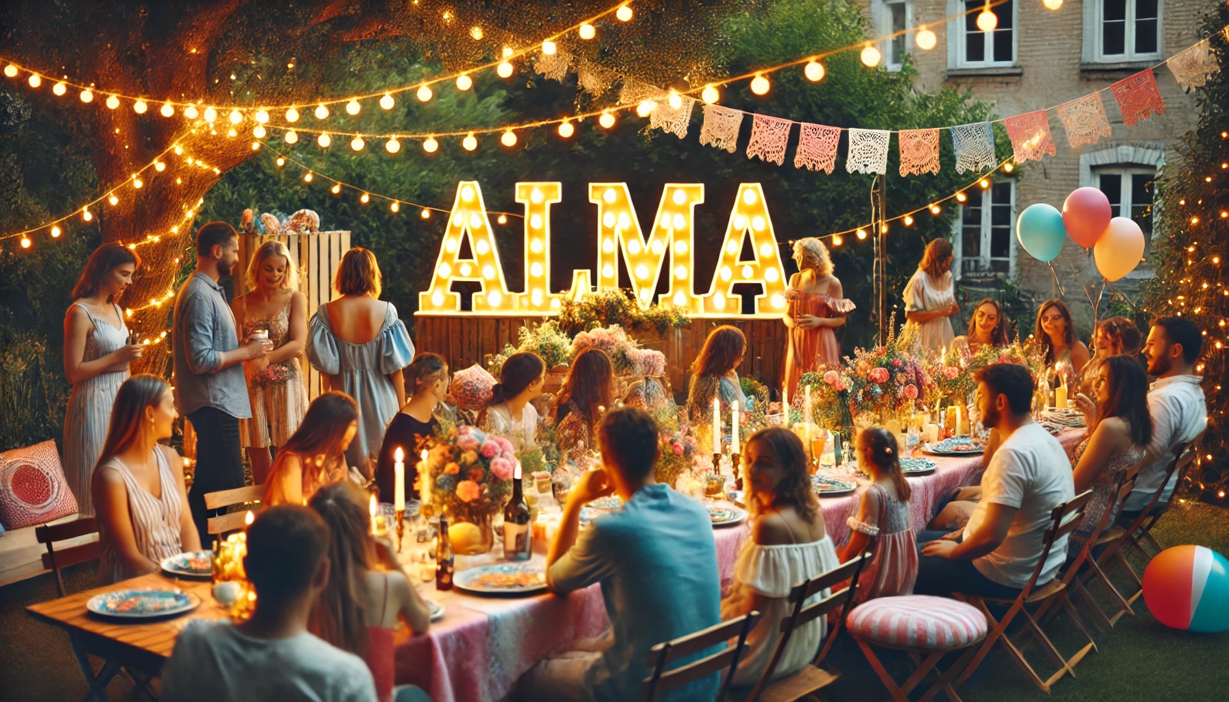 Celebration of name day and name - Alma