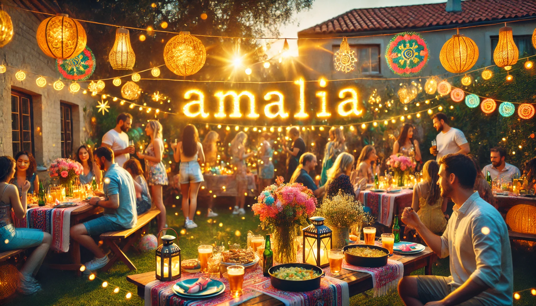 Celebration of name day and name - Amalia