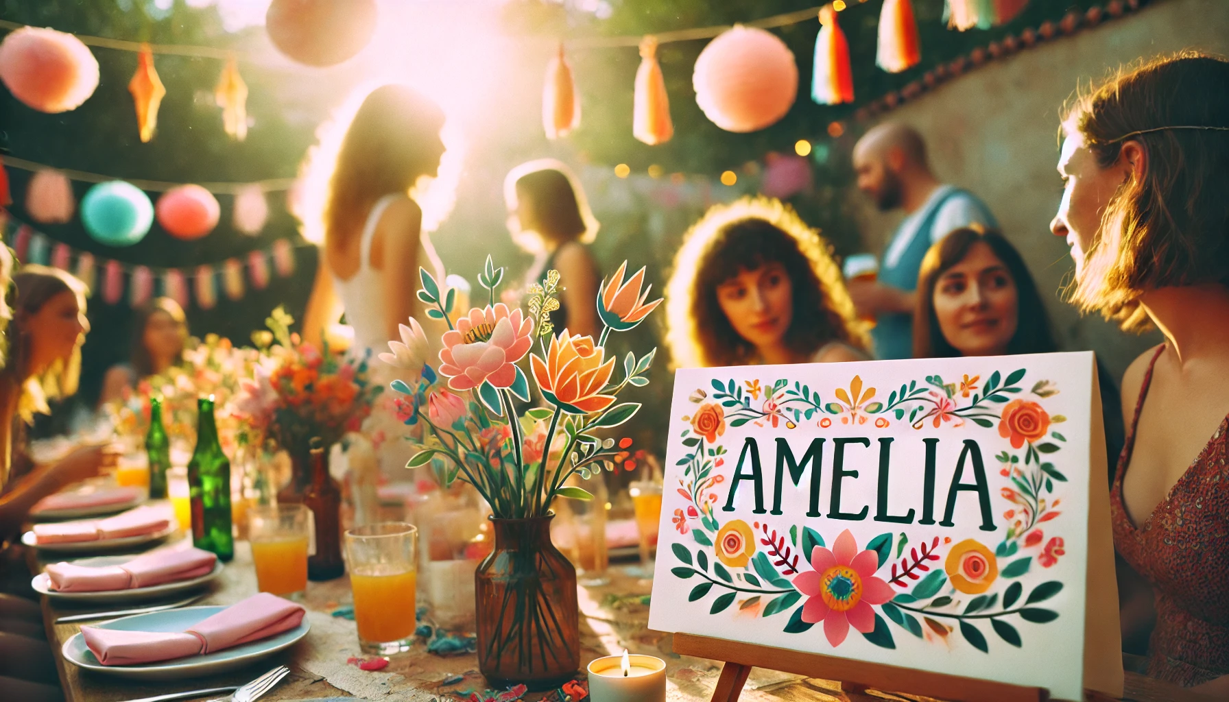 Feier des Namenstages und des Namens - Amelia