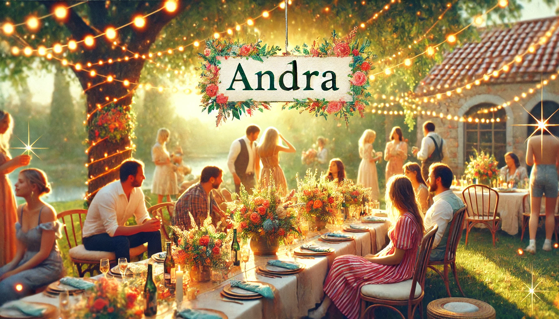 Celebration of name day and name - Andra