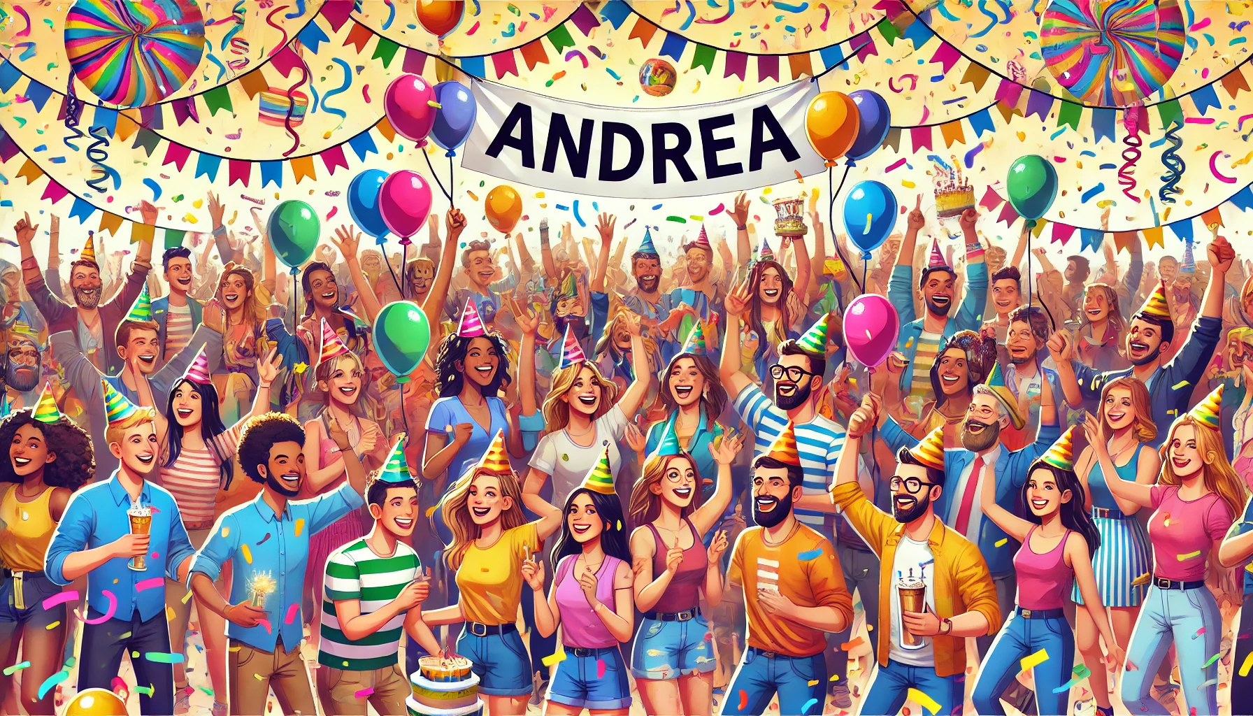 Celebration of name day and name - Andrea