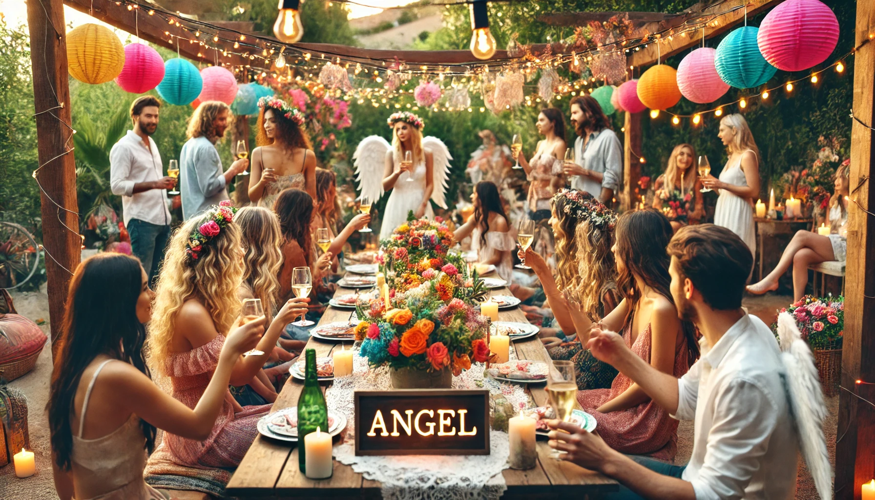 Celebration of name day and name - Angel