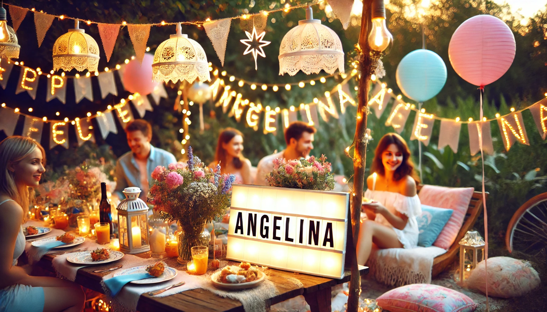 Celebration of name day and name - Angelina