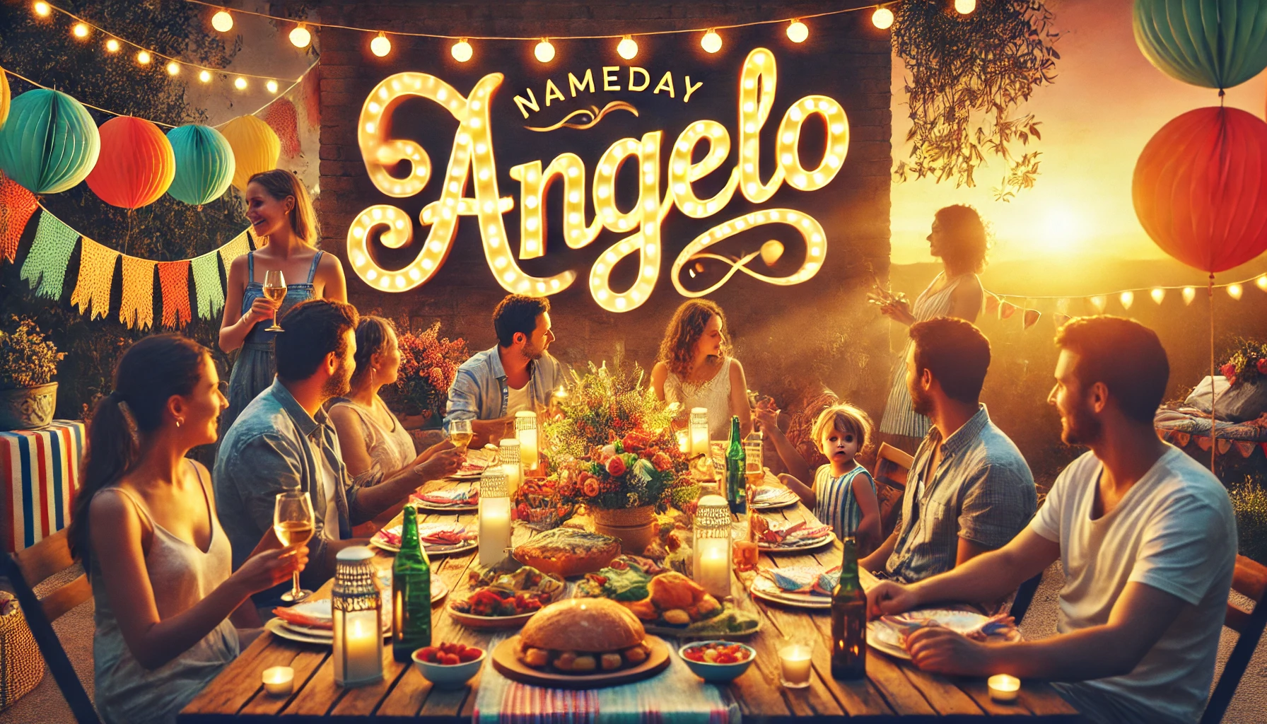 Celebration of name day and name - Angelo