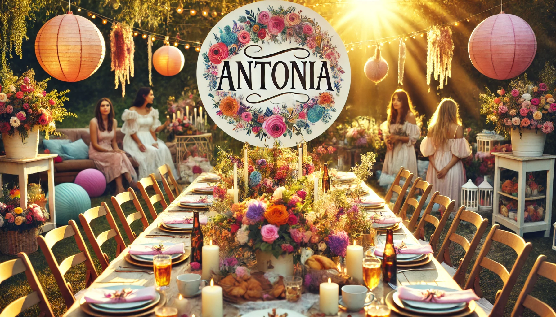 Feier des Namenstages und des Namens - Antonia