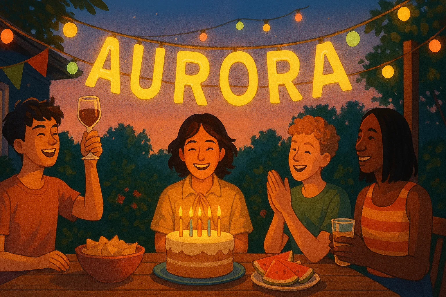 Celebration of name day and name - Aurora