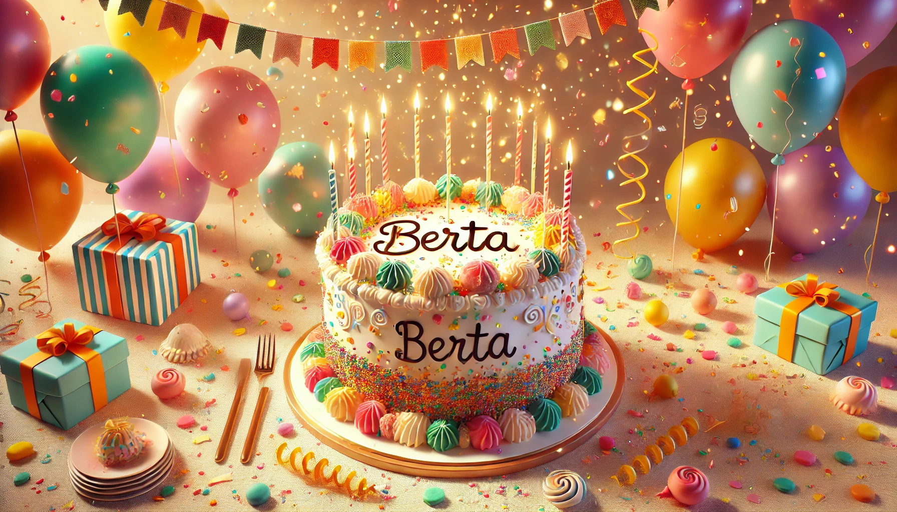 Celebration of name day and name - Berta