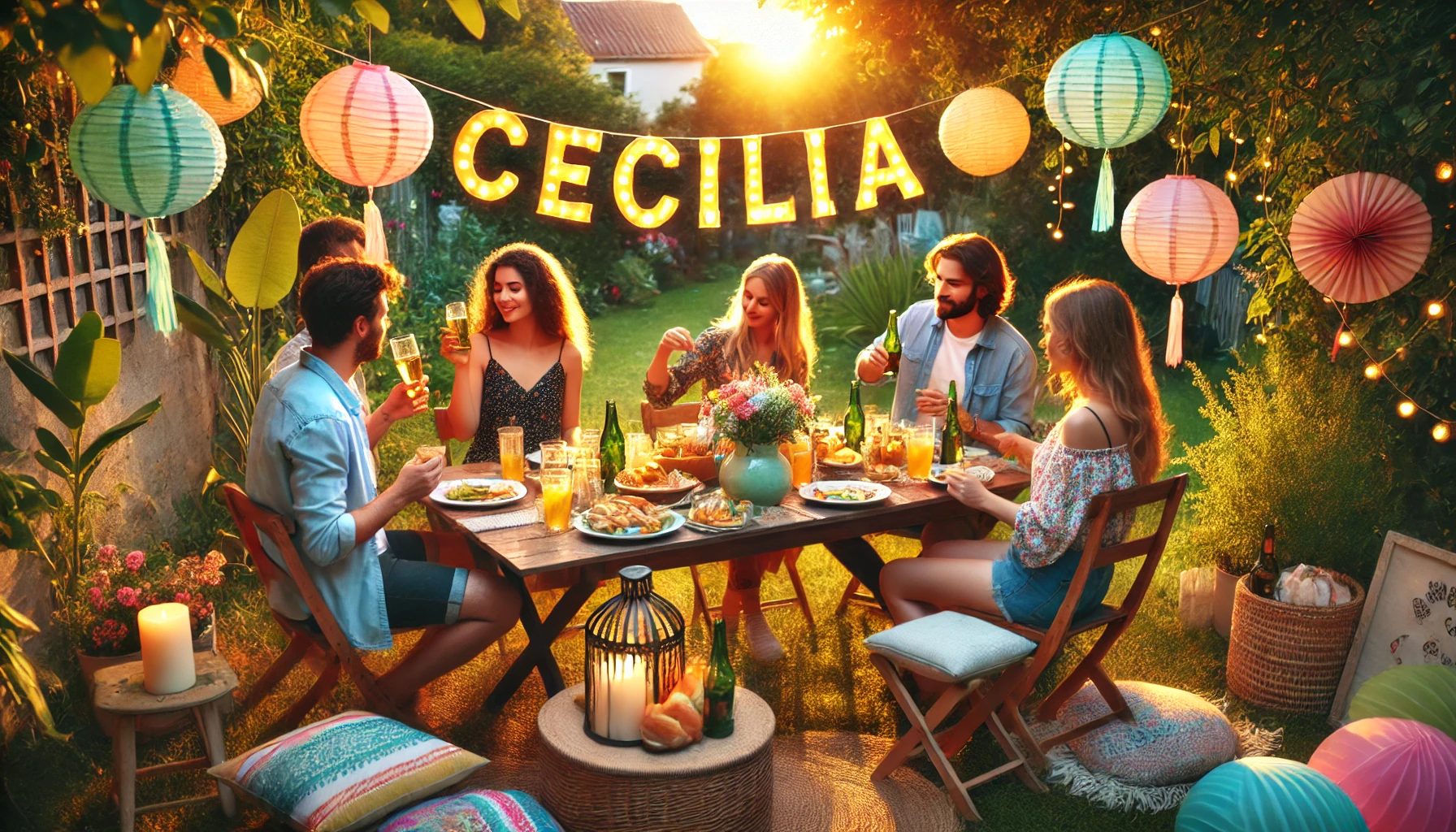 Celebration of name day and name - Cecilia