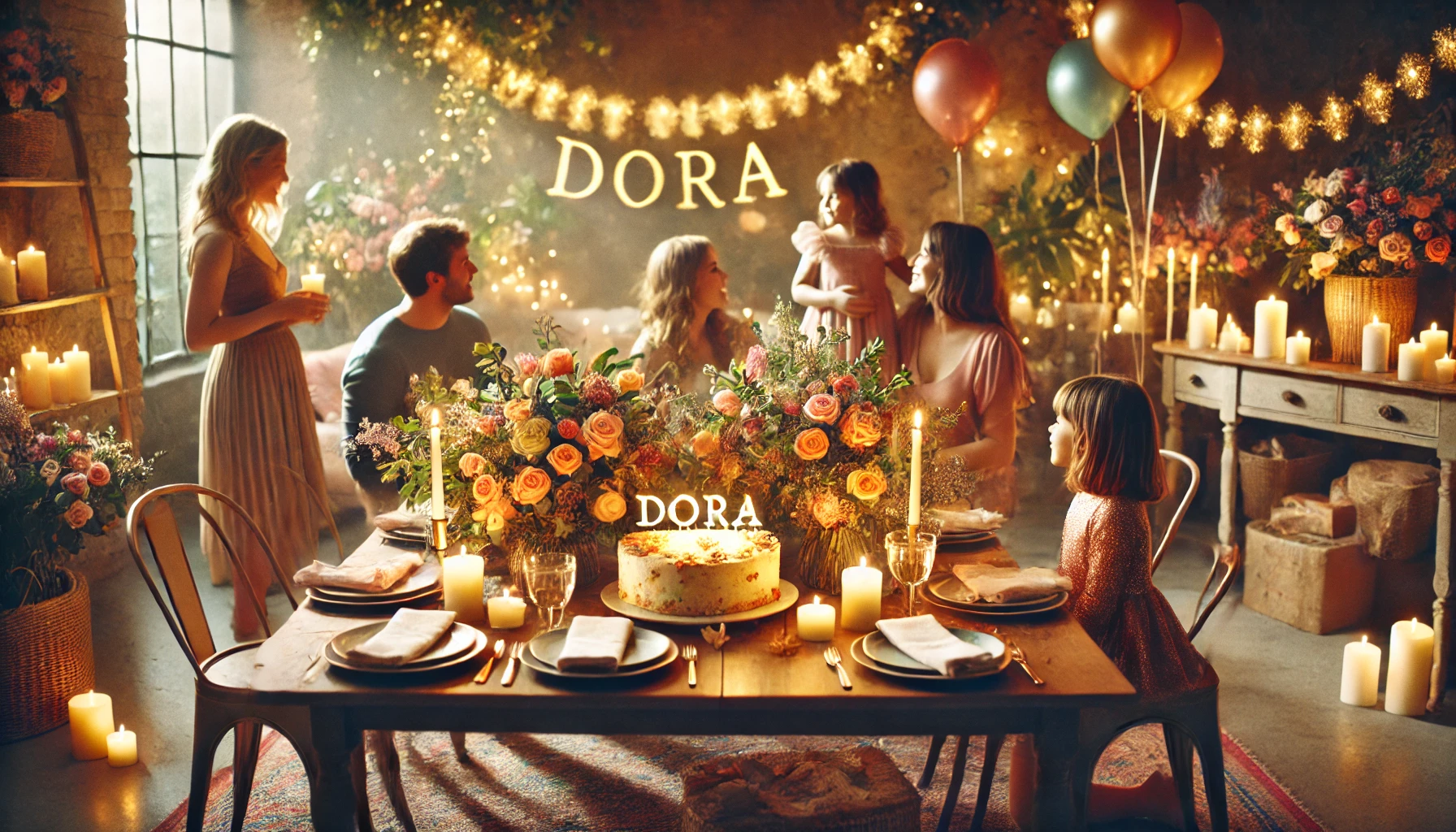Celebration of name day and name - Dora
