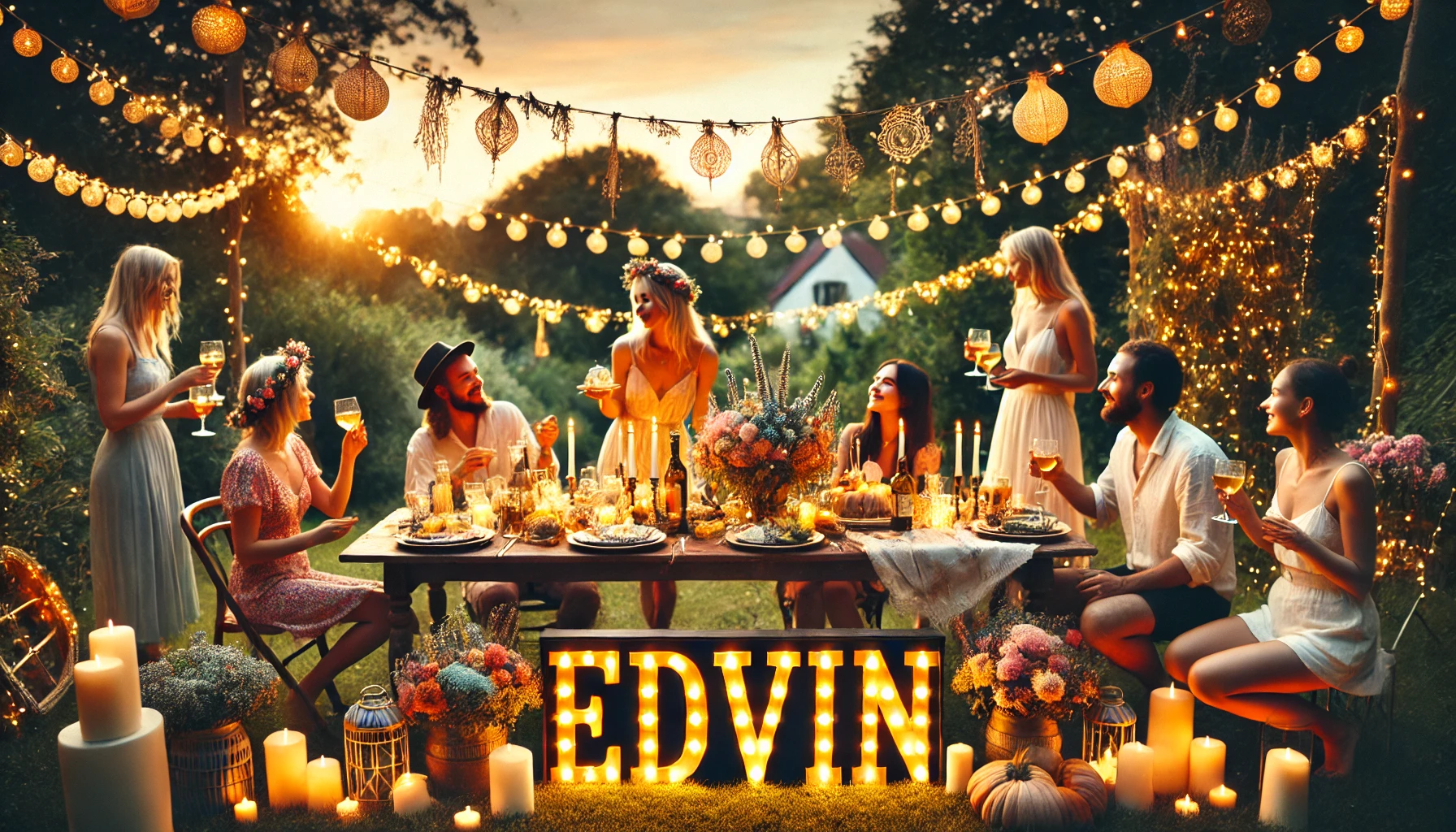 Celebration of name day and name - Edvin