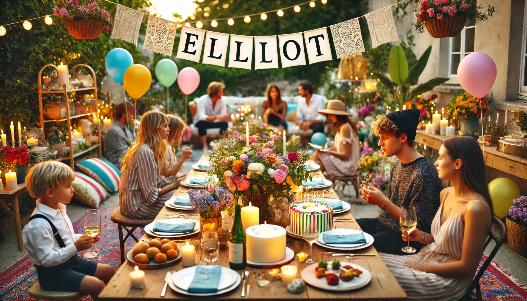 Celebration of name day and name - Elliot