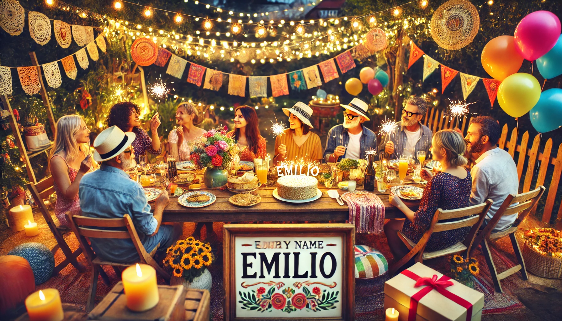 Celebration of name day and name - Emilio