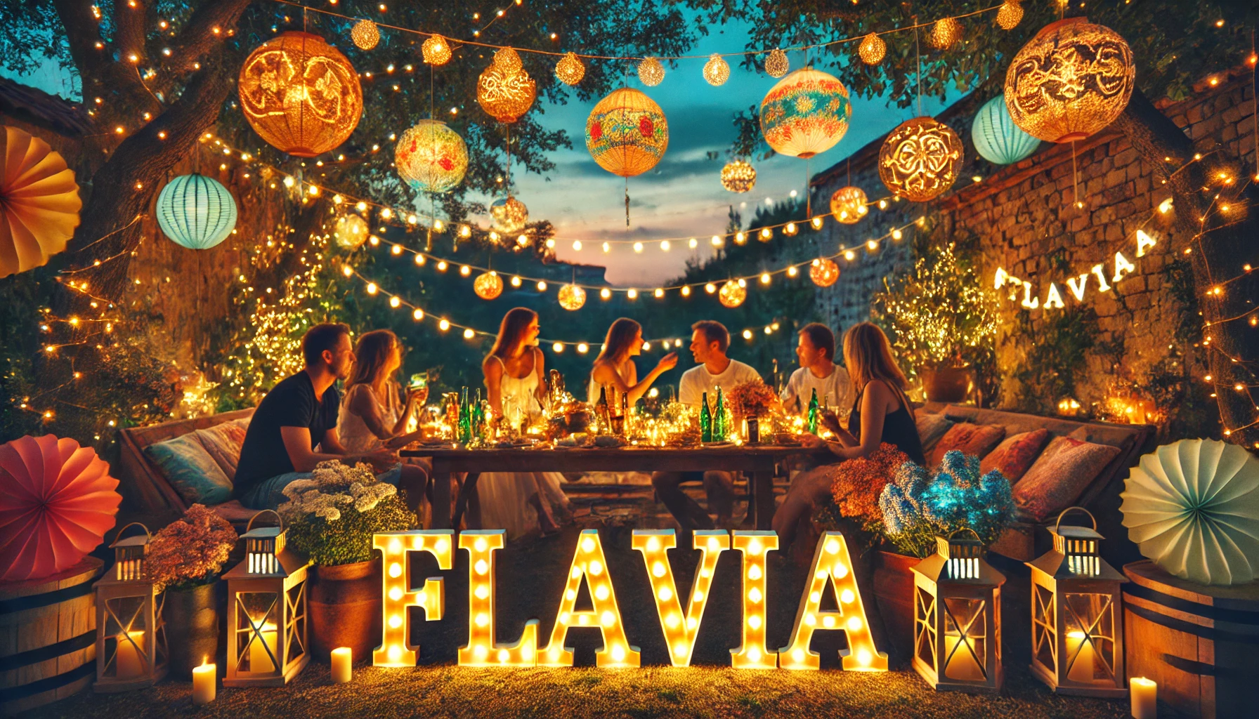 Celebration of name day and name - Flavia