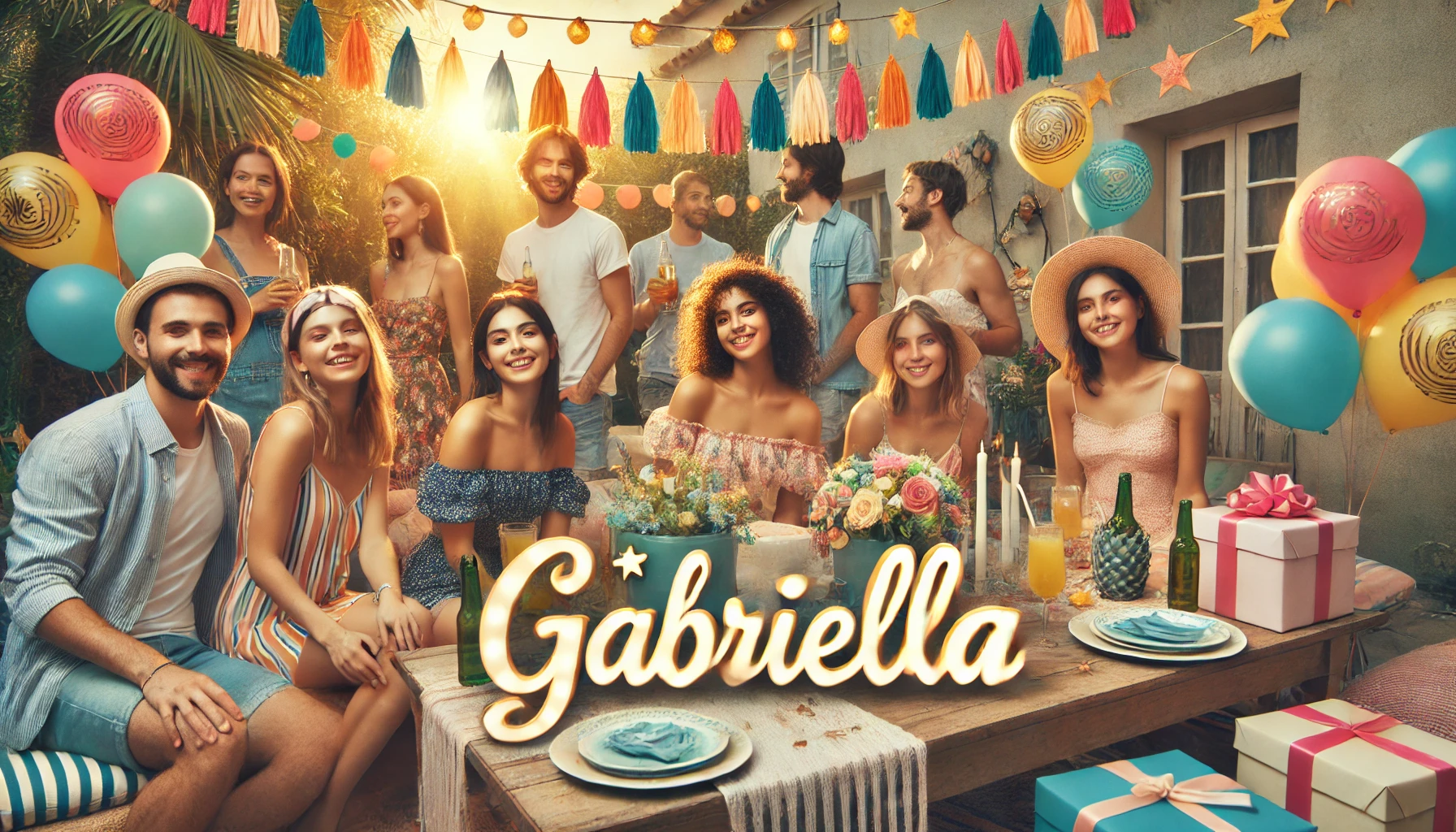 Celebration of name day and name - Gabriella