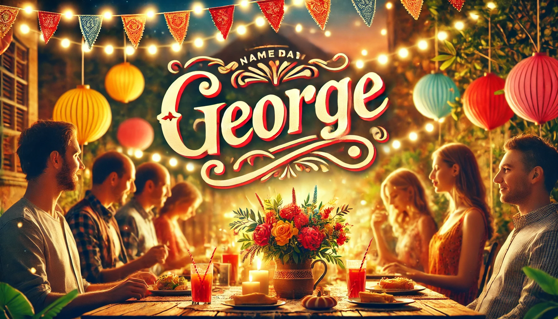 Feier des Namenstages und des Namens - George