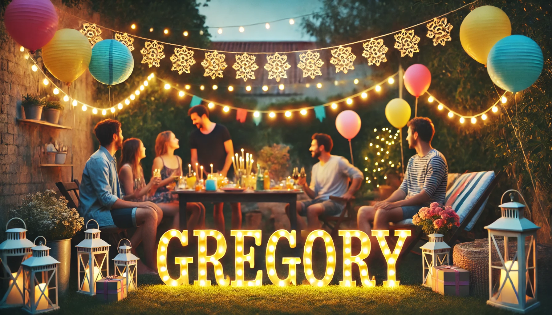 Celebration of name day and name - Gregory