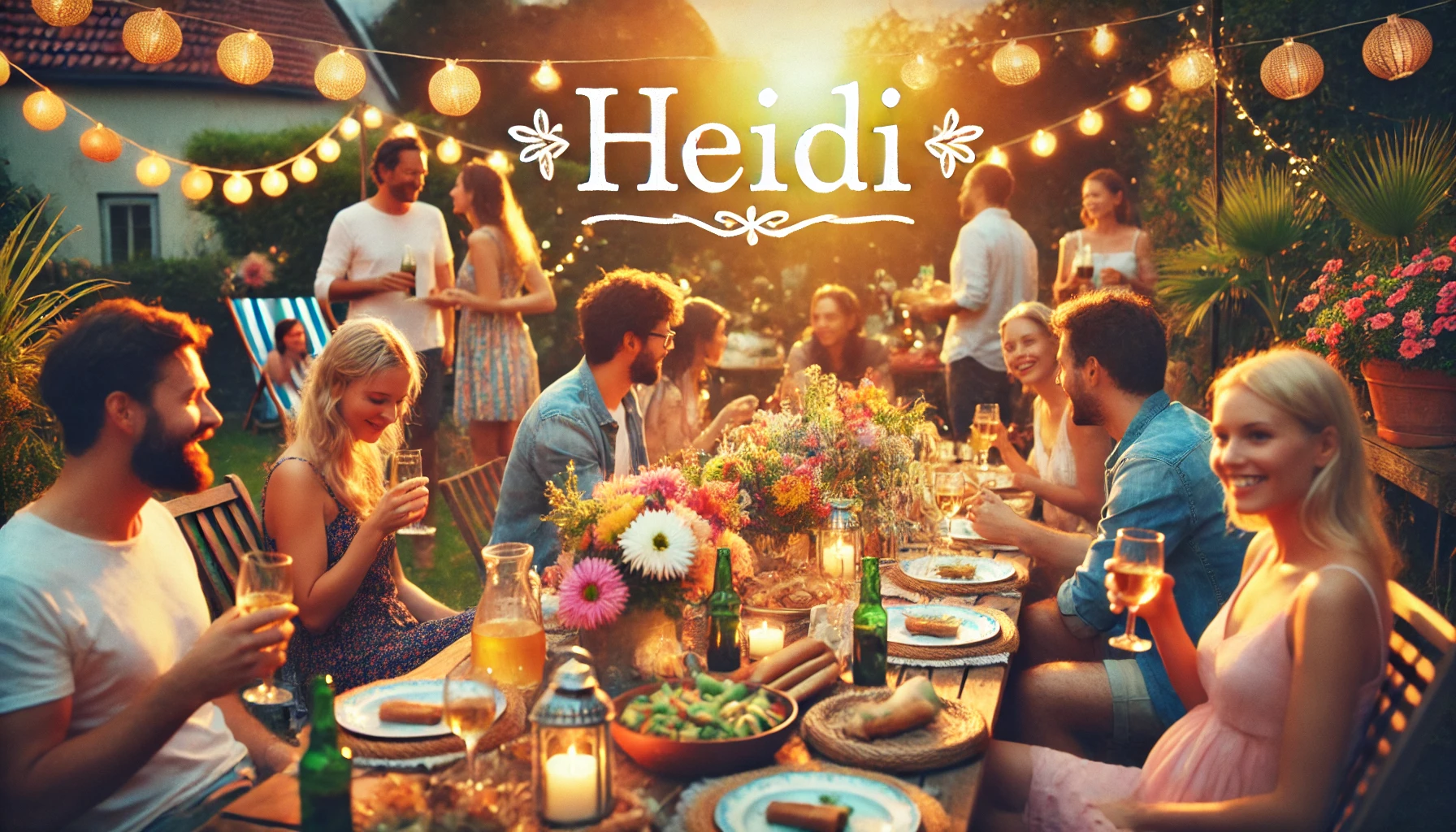 Celebration of name day and name - Heidi