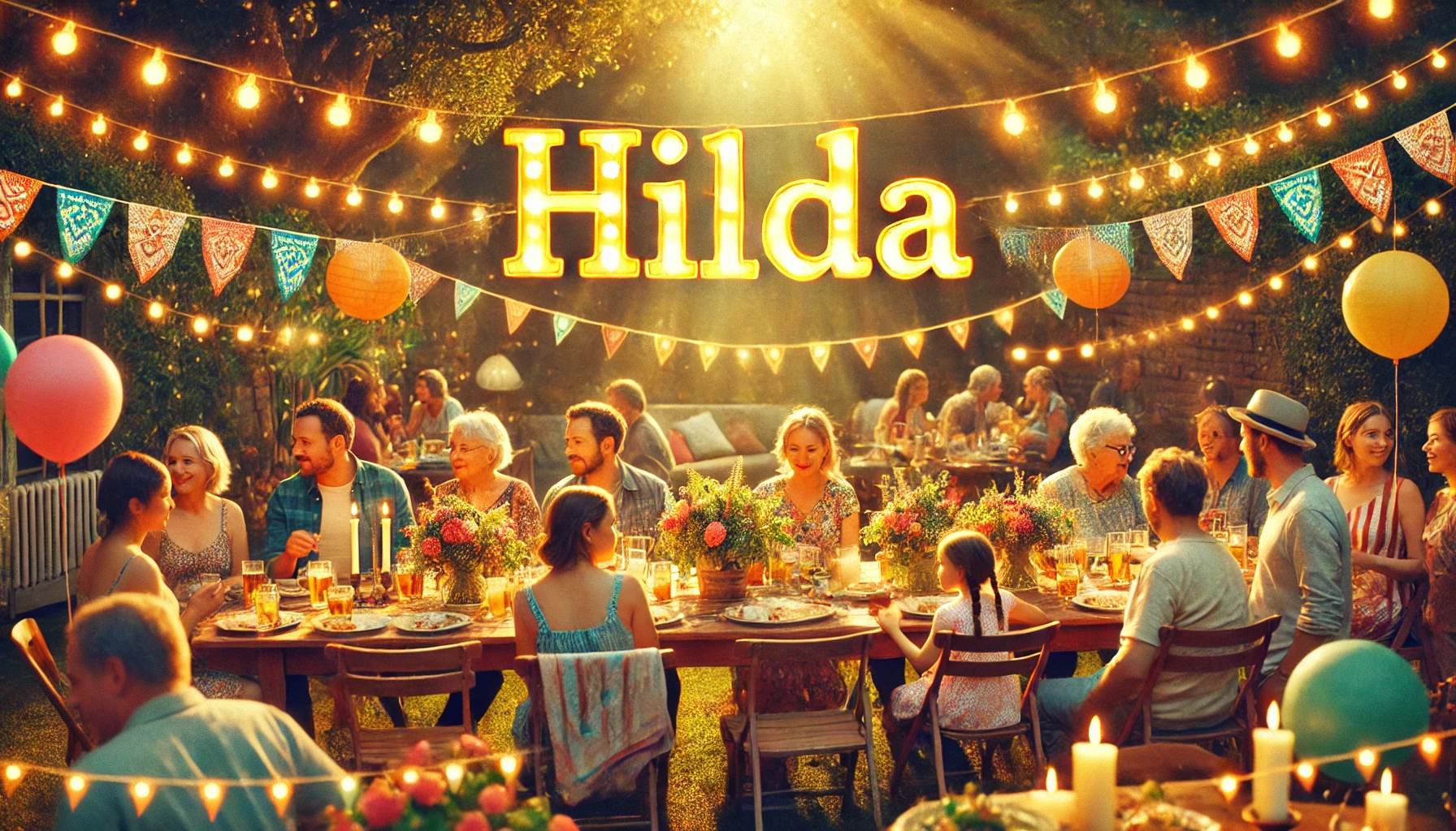 Celebration of name day and name - Hilda