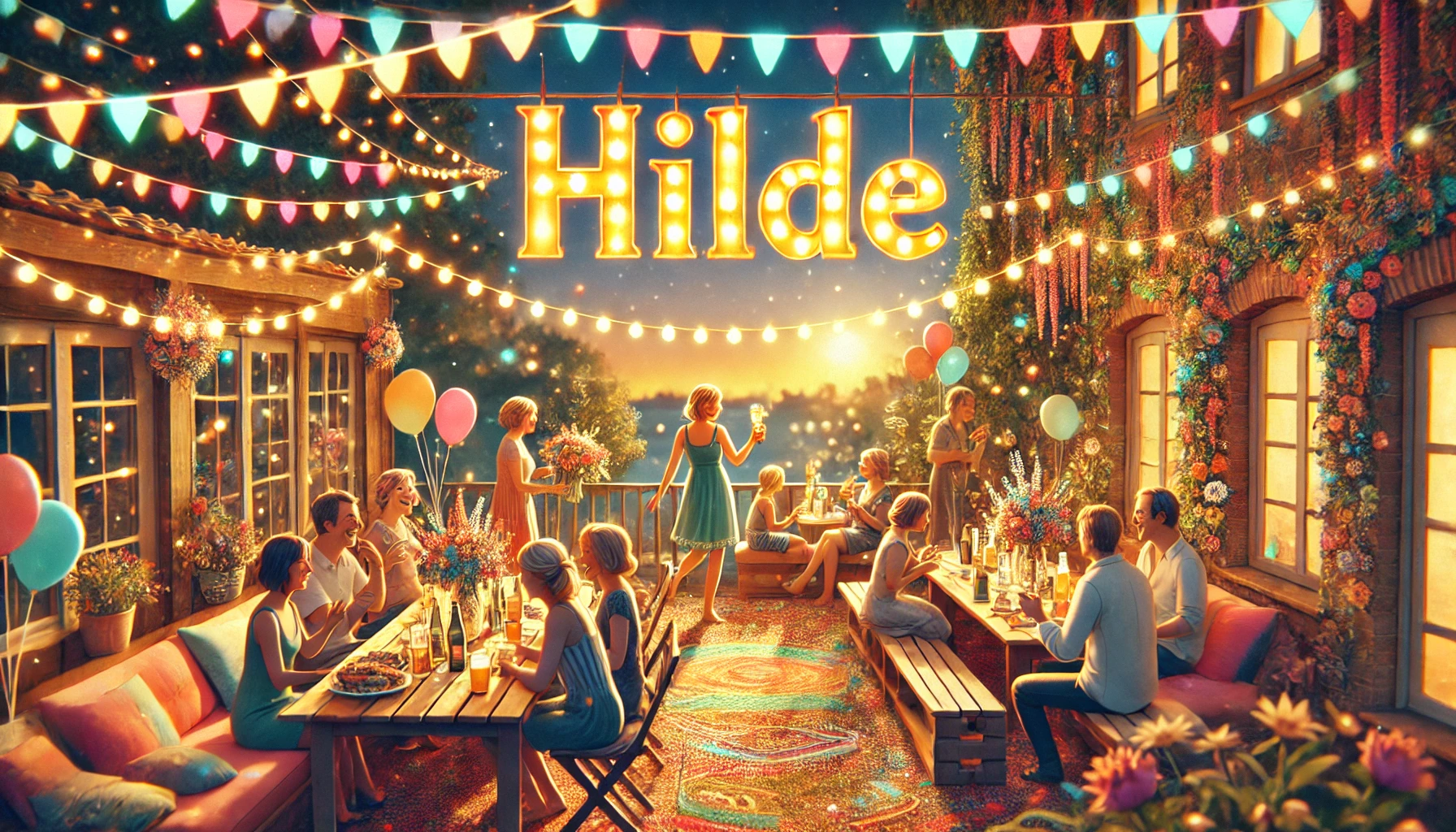 Celebration of name day and name - Hilde