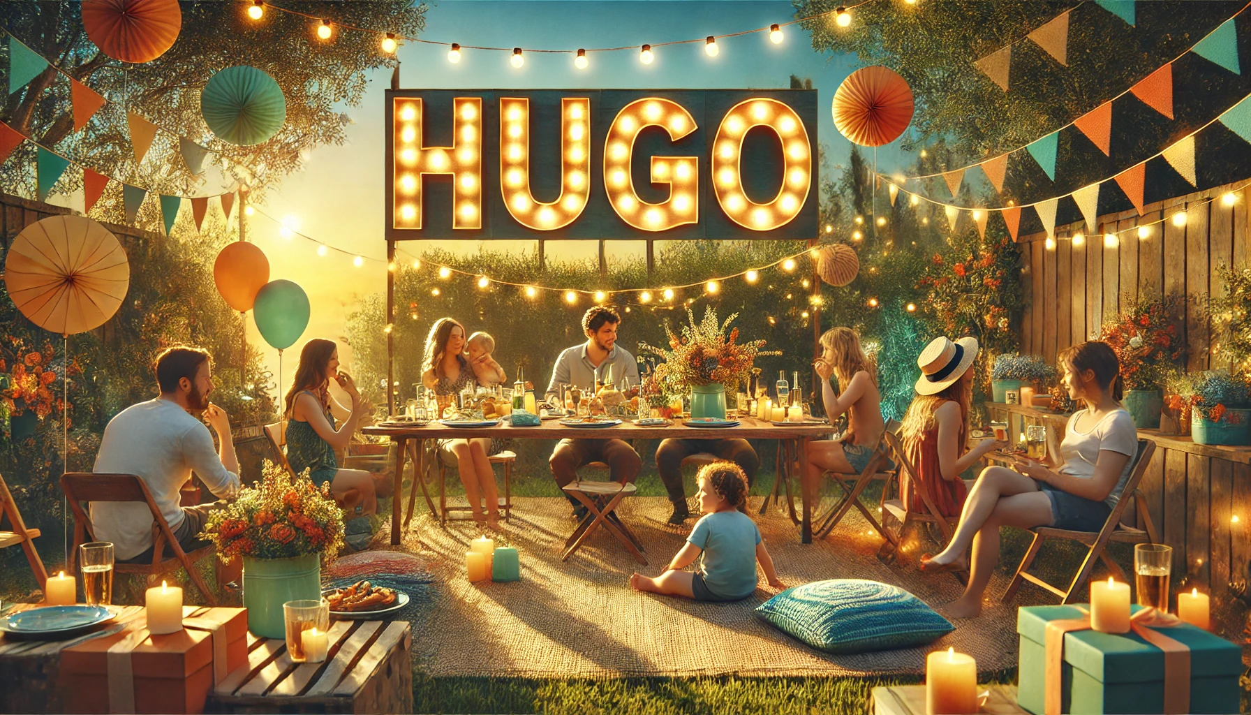 Celebration of name day and name - Hugo