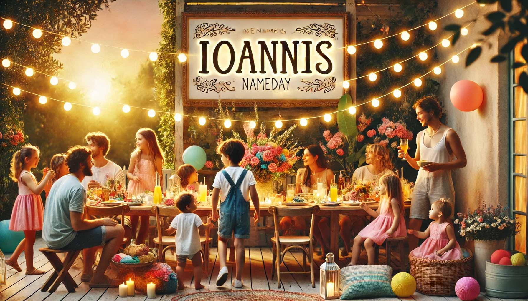 Celebration of name day and name - Ioannis