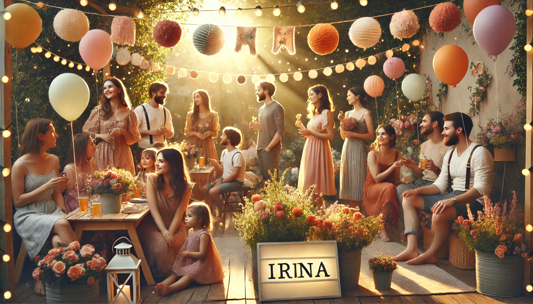 Celebration of name day and name - Irina
