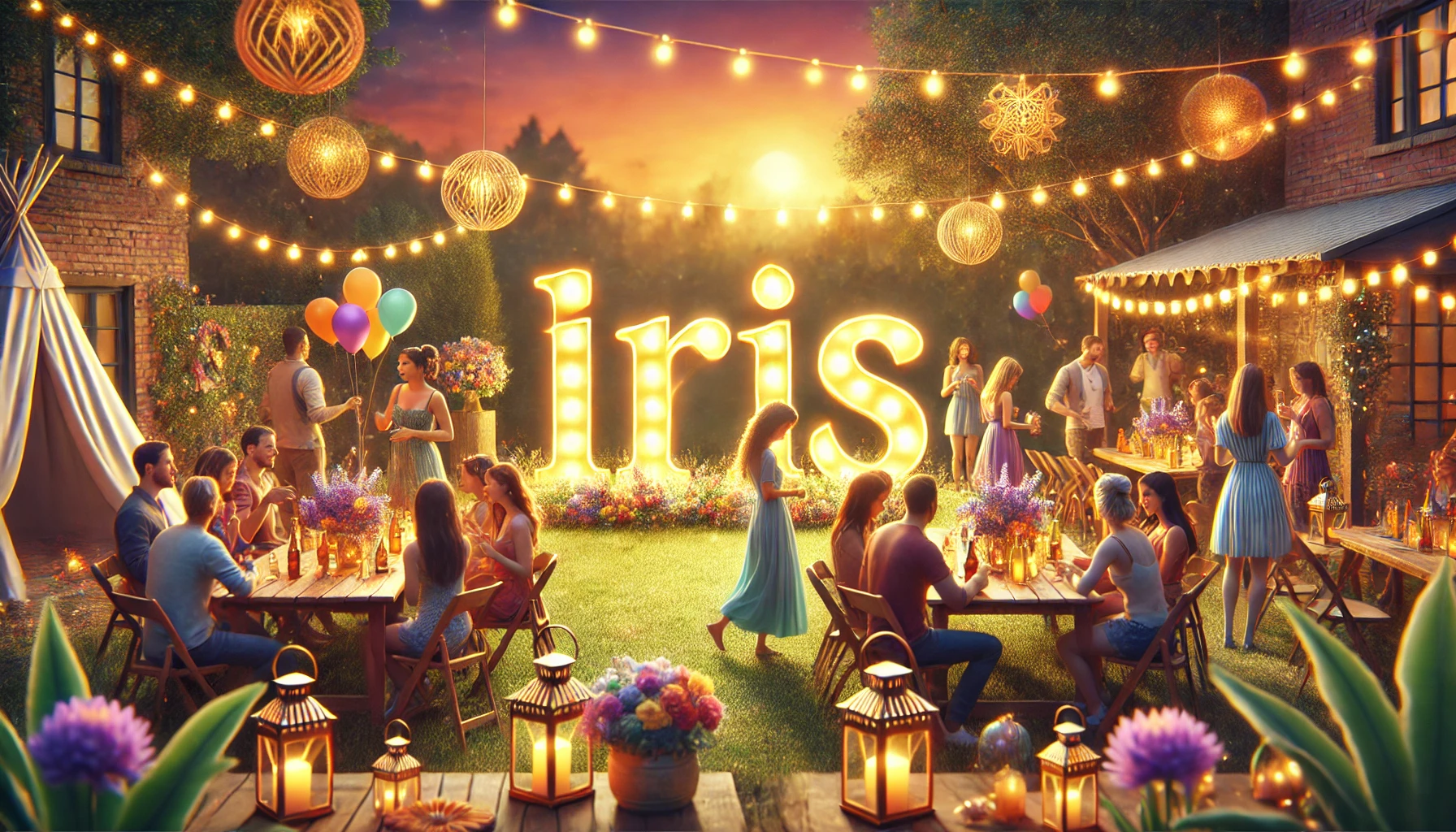 Celebration of name day and name - Iris