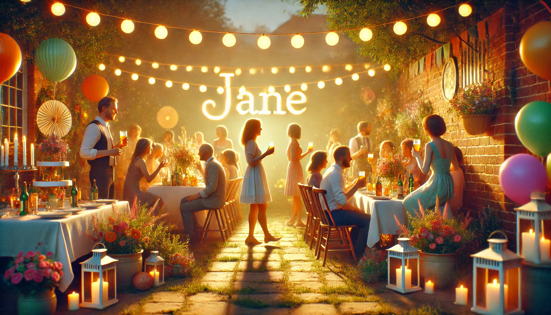 Celebration of name day and name - Jane