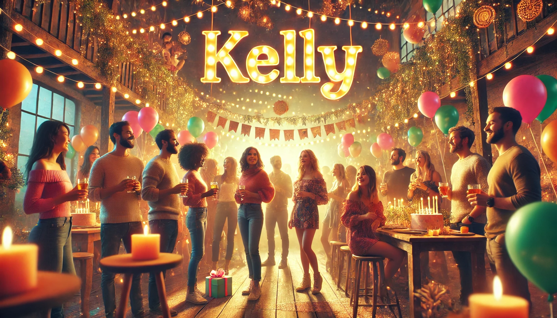 Celebration of name day and name - Kelly