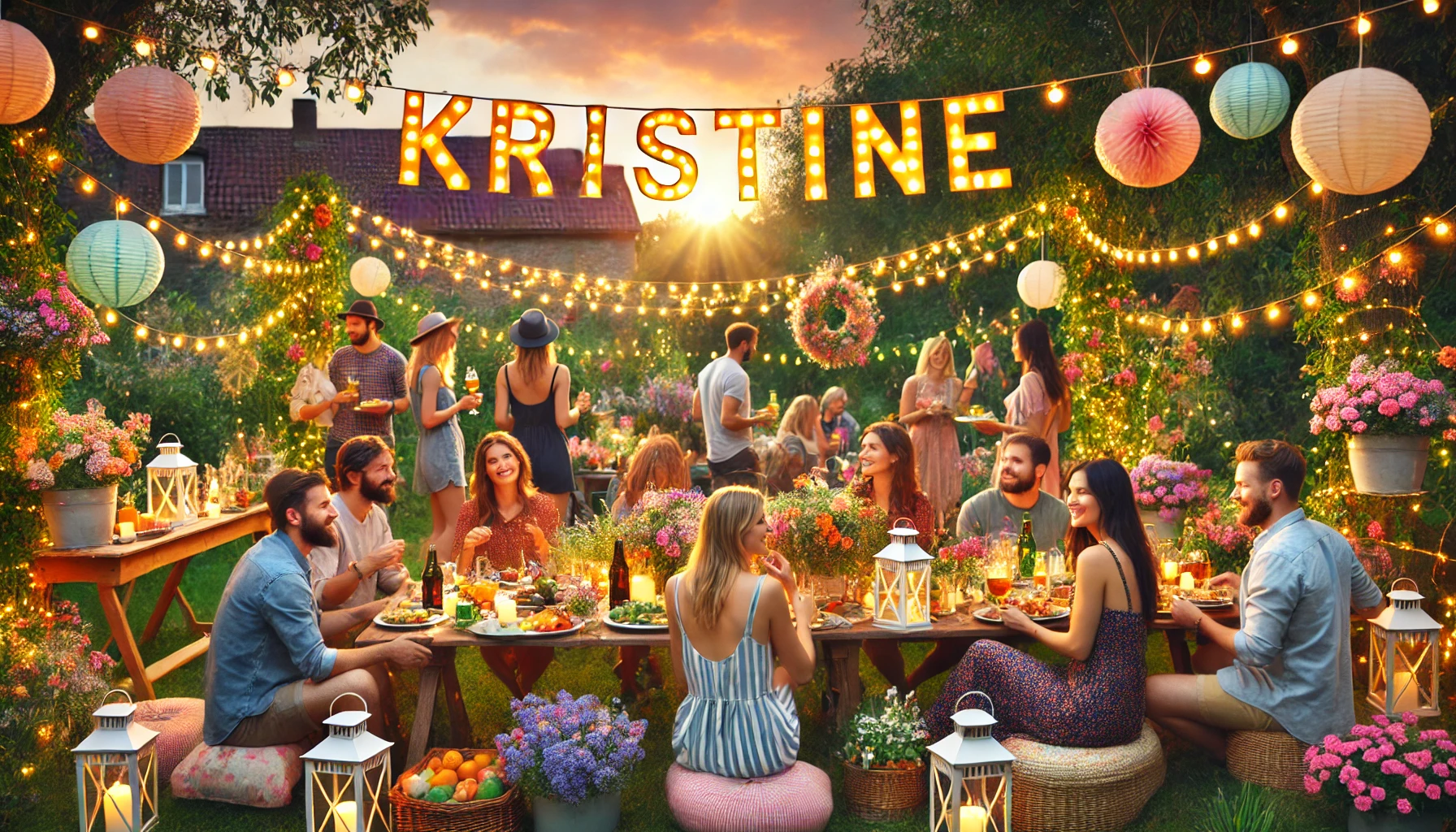 Celebration of name day and name - Kristine