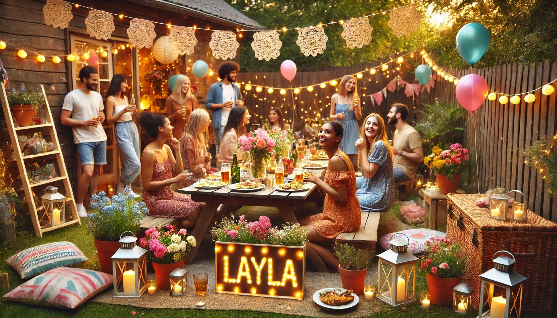 Celebrazione dell'onomastico e del nome - Layla