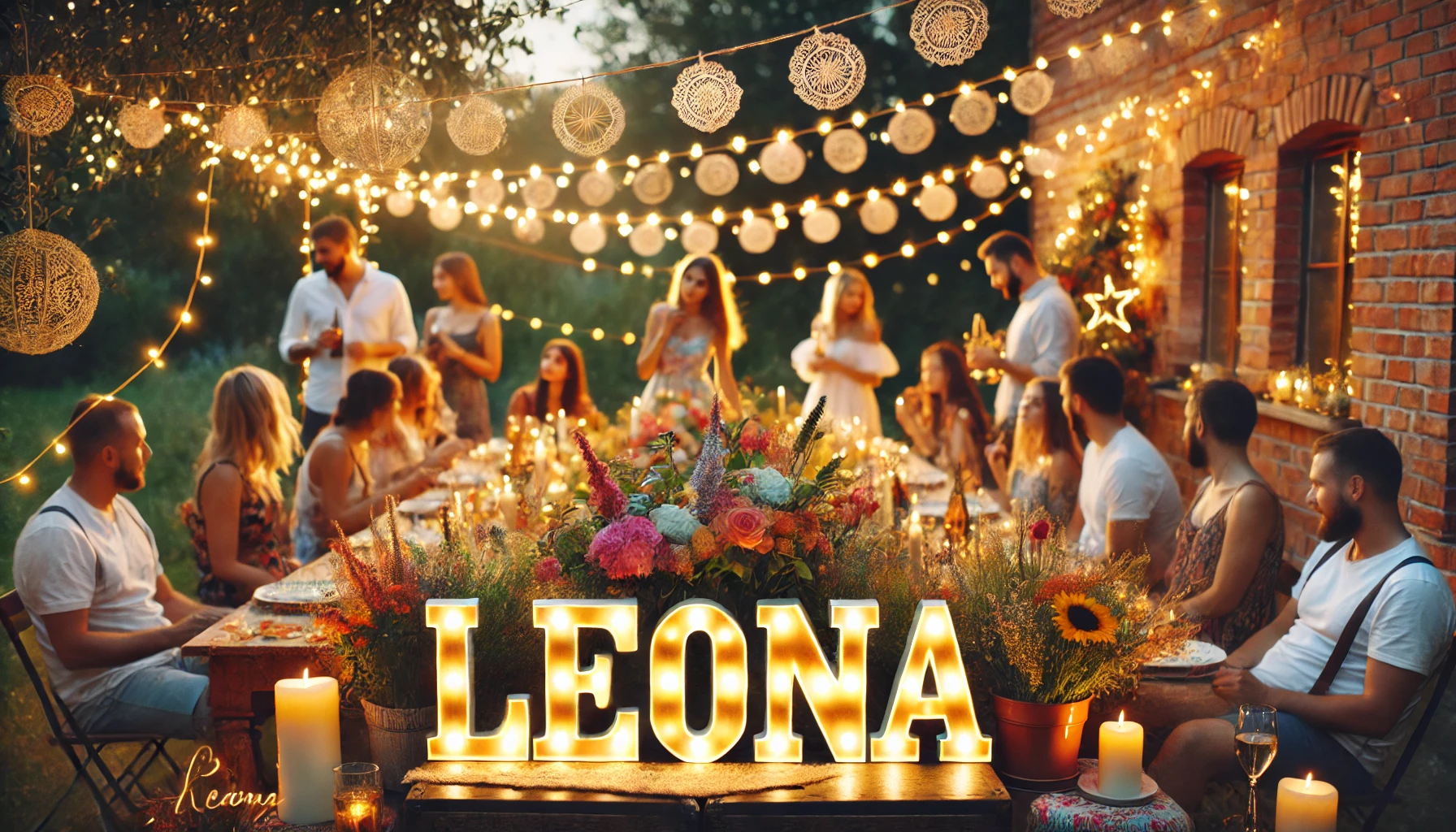 Feier des Namenstages und des Namens - Leona