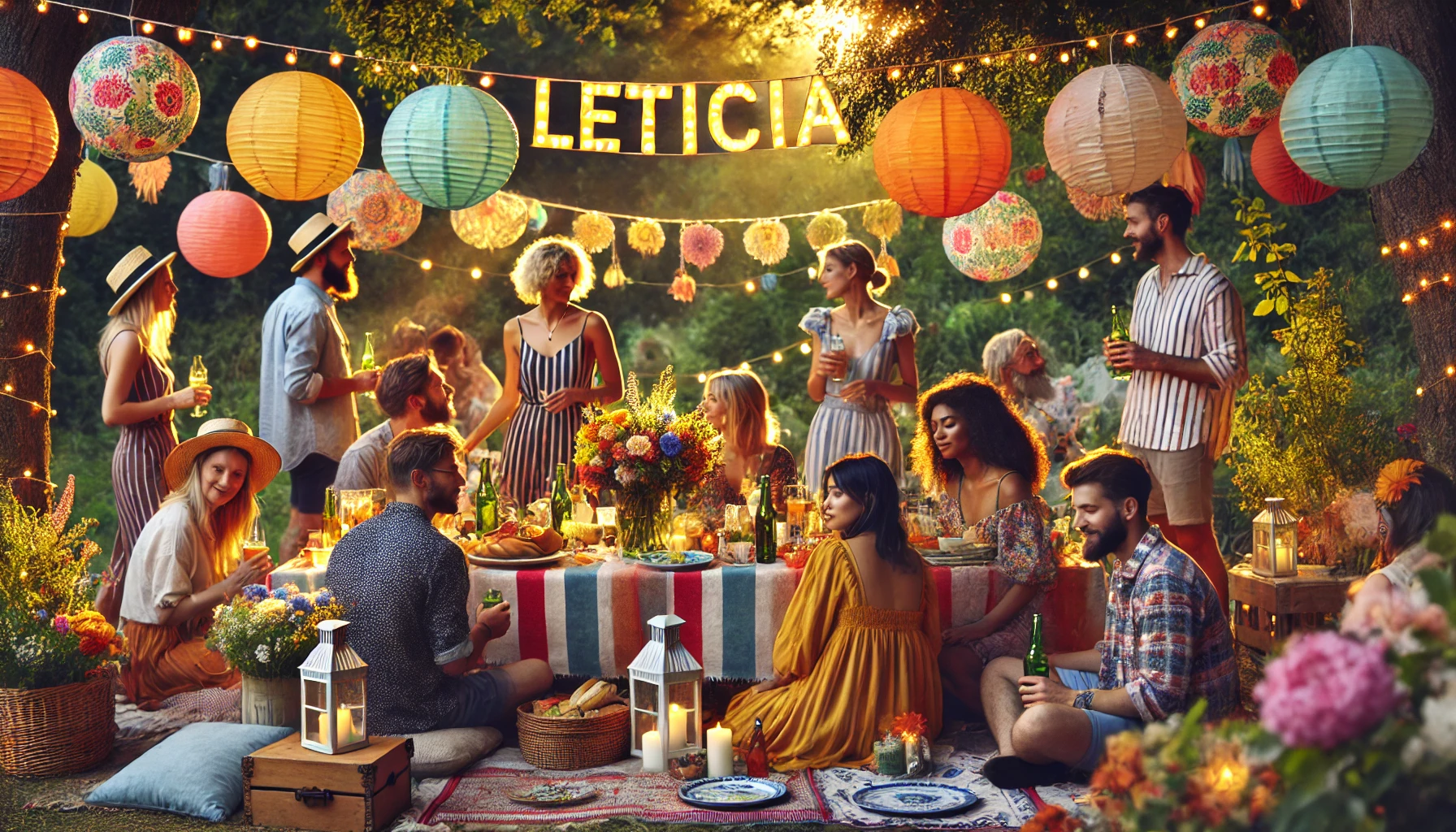 Celebration of name day and name - Leticia